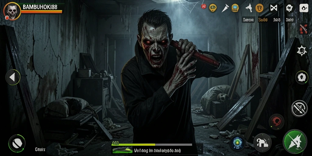 Tampilan seram dari gameplay <strong>BAMBUHOKI88</strong> yang penuh dengan ketegangan.