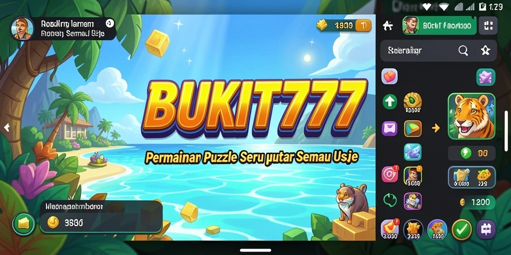 Screenshot BUKIT777 menampilkan gameplay Puzzle yang mengasyikkan dengan grafis cerah.