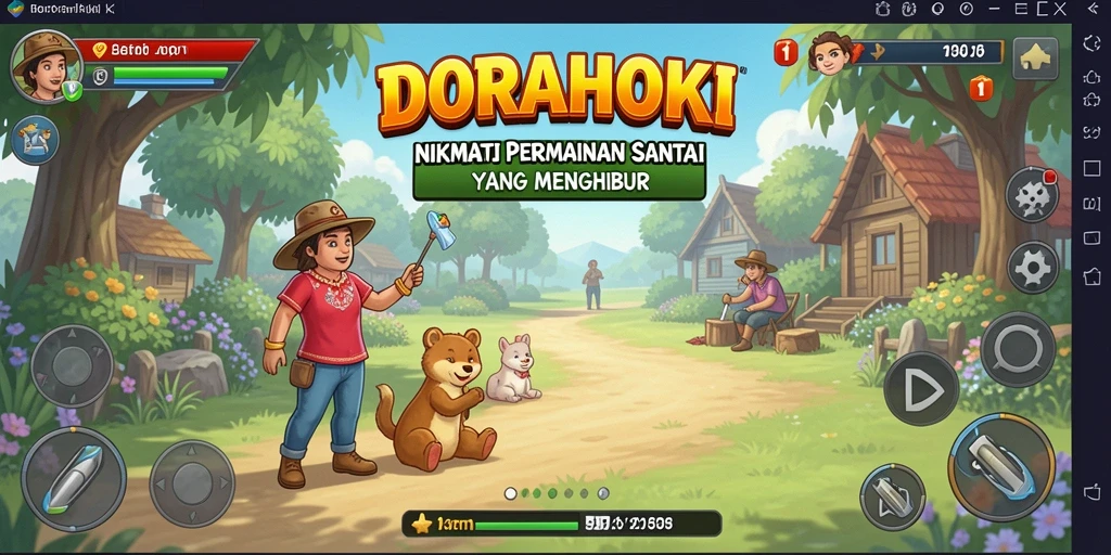 Screenshot gameplay DORAHOKI yang menampilkan momen seru dalam permainan.
