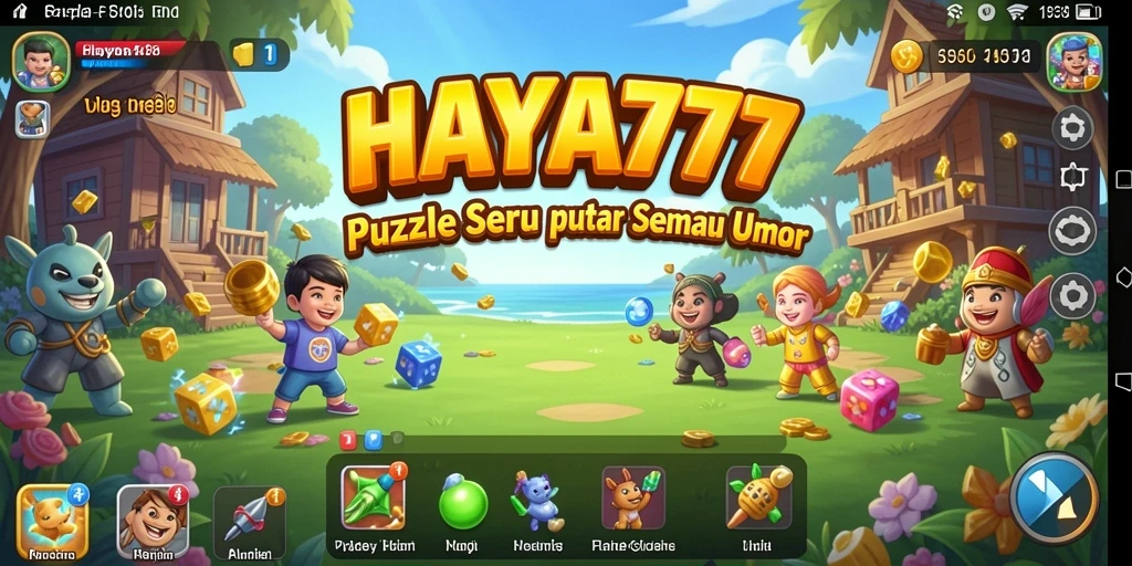 Tampilan gameplay HAYA777 yang penuh warna dan menantang.
