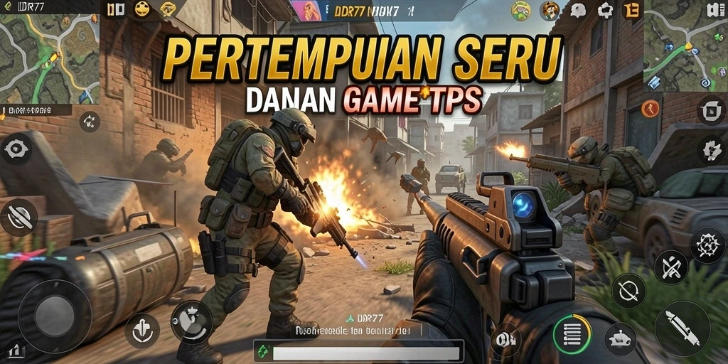 Screenshot menunjukkan aksi pertempuran mendebarkan dalam game TPS IDR77.