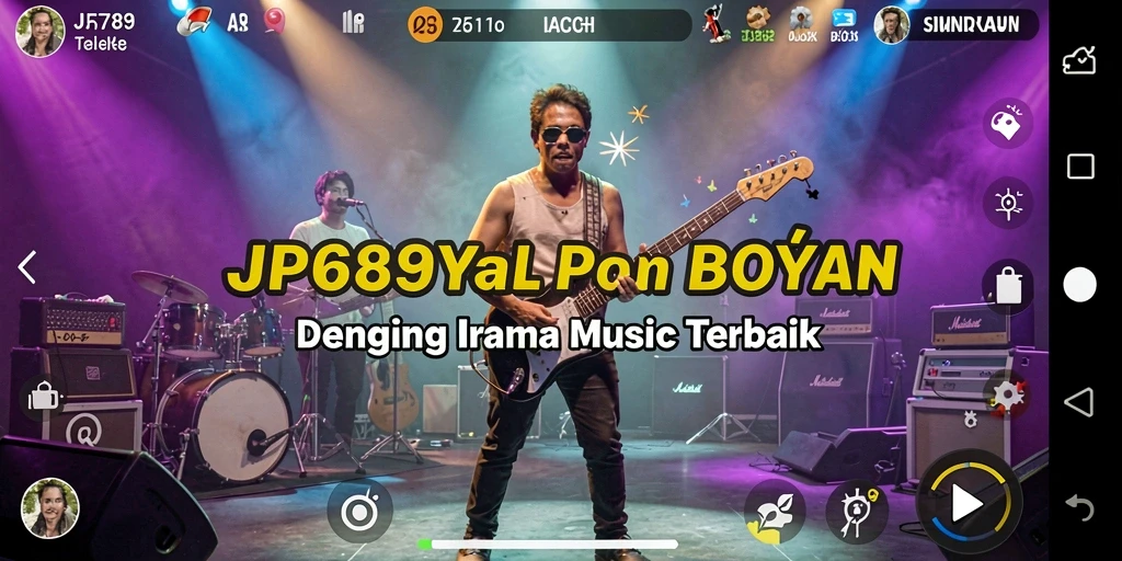 Tangkapan layar JP6789 menampilkan gameplay yang seru dengan musik yang menggugah semangat.