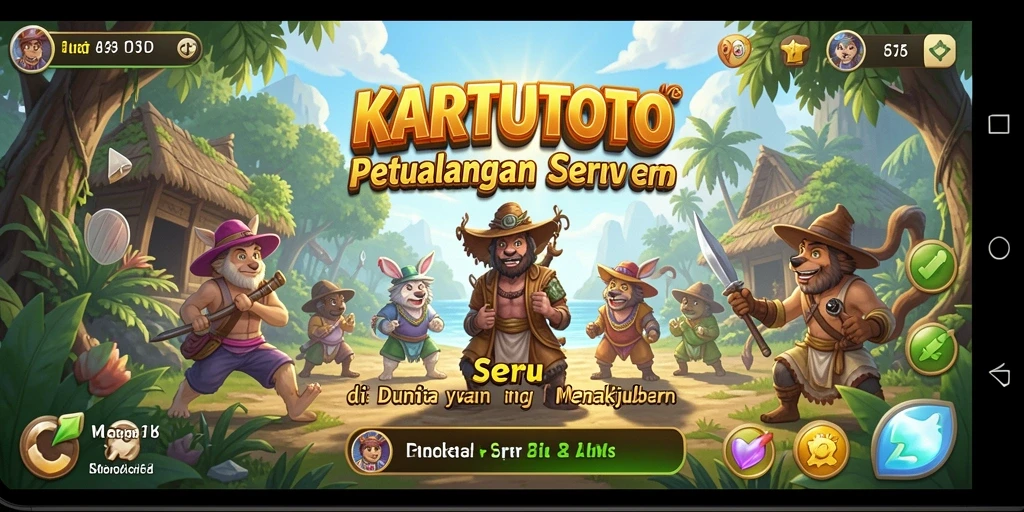 Tampilan gameplay petualangan KARTUTOTO yang menarik dan menantang.