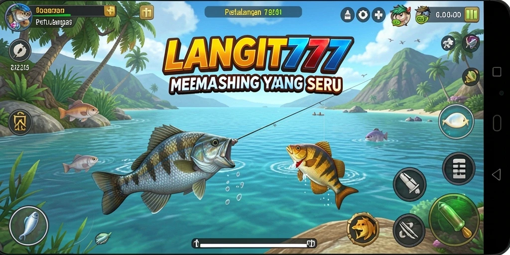 Screenshot LANGIT777 menampilkan aksi memancing yang seru dan menarik.