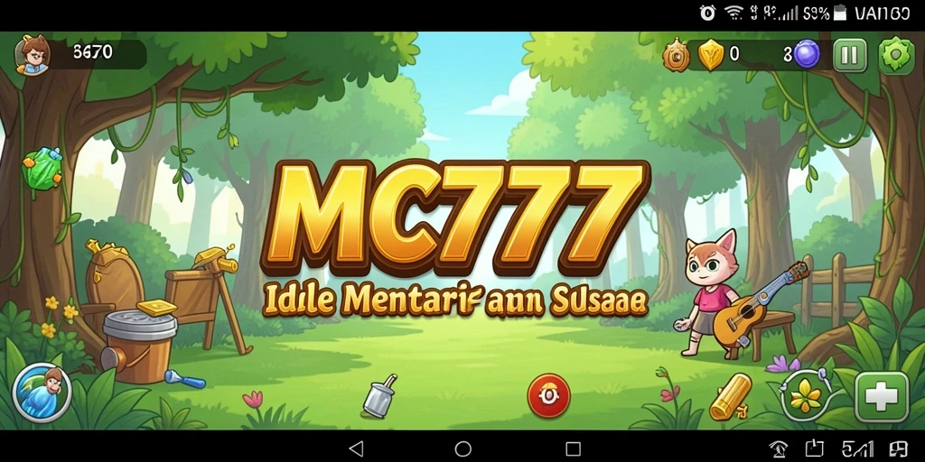 Tampilan gameplay Idle yang menarik dari MC777.