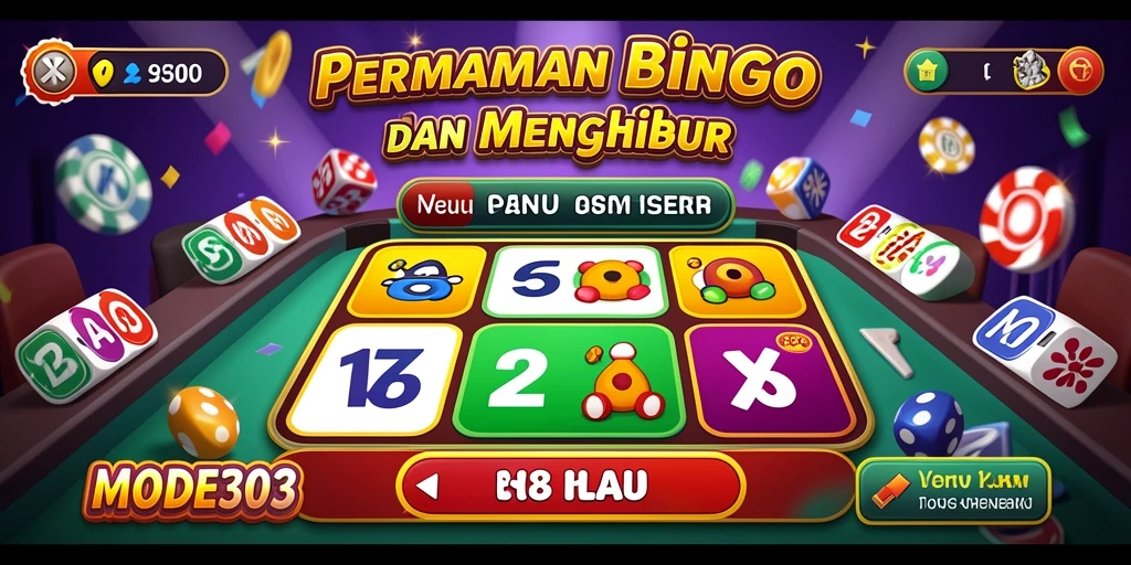 Tampilan gameplay Bingo MODE303 yang menarik dan interaktif.