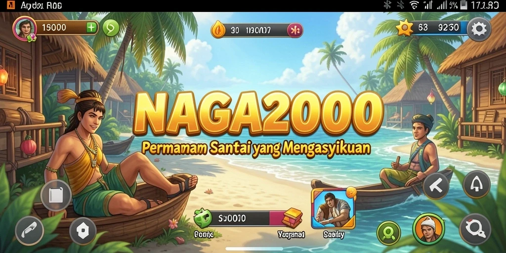 Tampilan gameplay NAGA2000 yang penuh warna dan menarik.