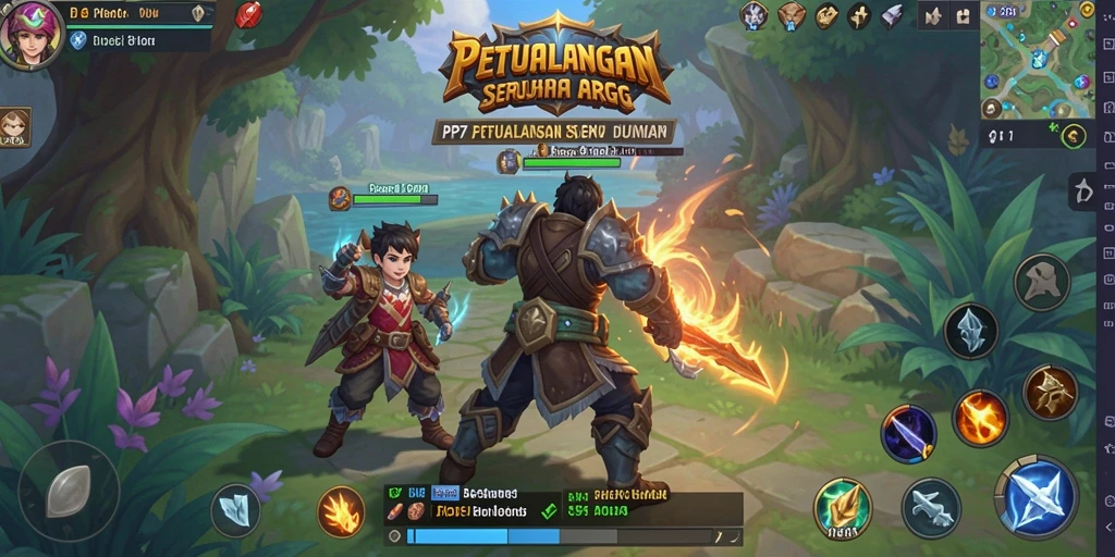 Tampilan seru dari gameplay ARPG PP7 dengan aksi dan petualangan yang intens.
