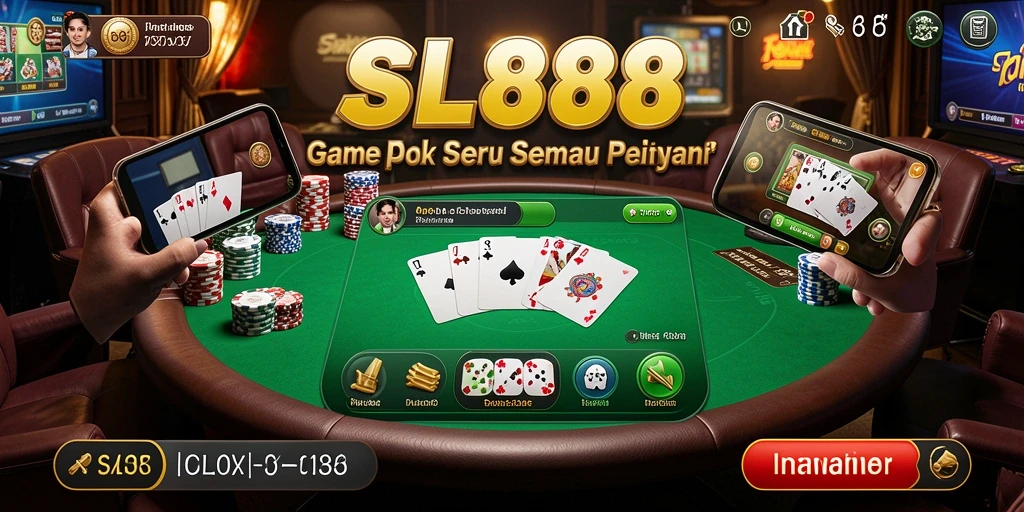 Tampilan menarik dari gameplay SL888 saat bermain Poker.