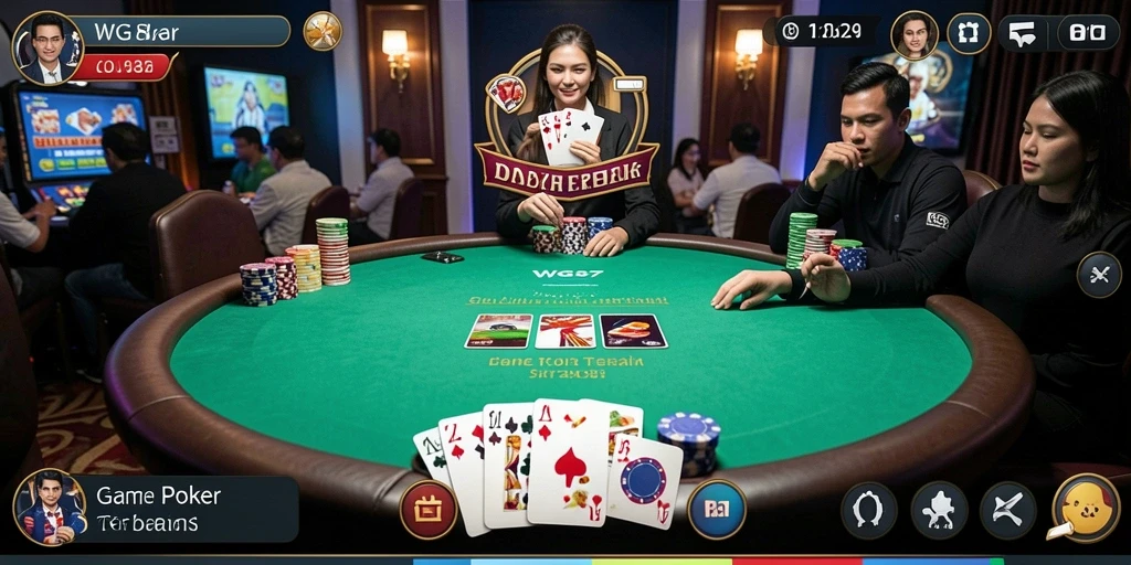 Tampilan gameplay Poker yang seru dan menantang di WG87.